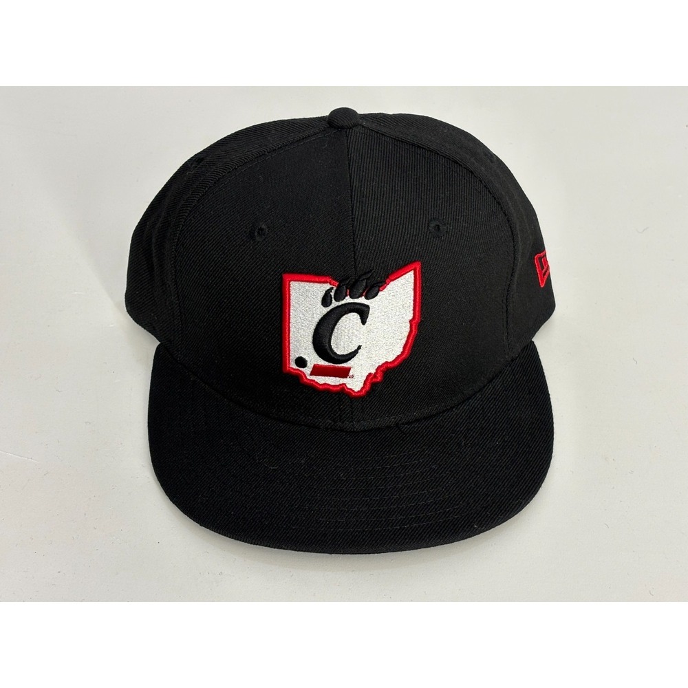 Cincinnati Bearc New Era 59FIFTY Fitted Football Hat Cap Mens Black‎ 7 1/4 NWT